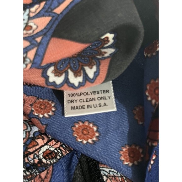 The Impeccable‎ Pig Paisley Floral Boho Tank Top T-Back Ruffle Medium USA Made - Picture 6 of 6